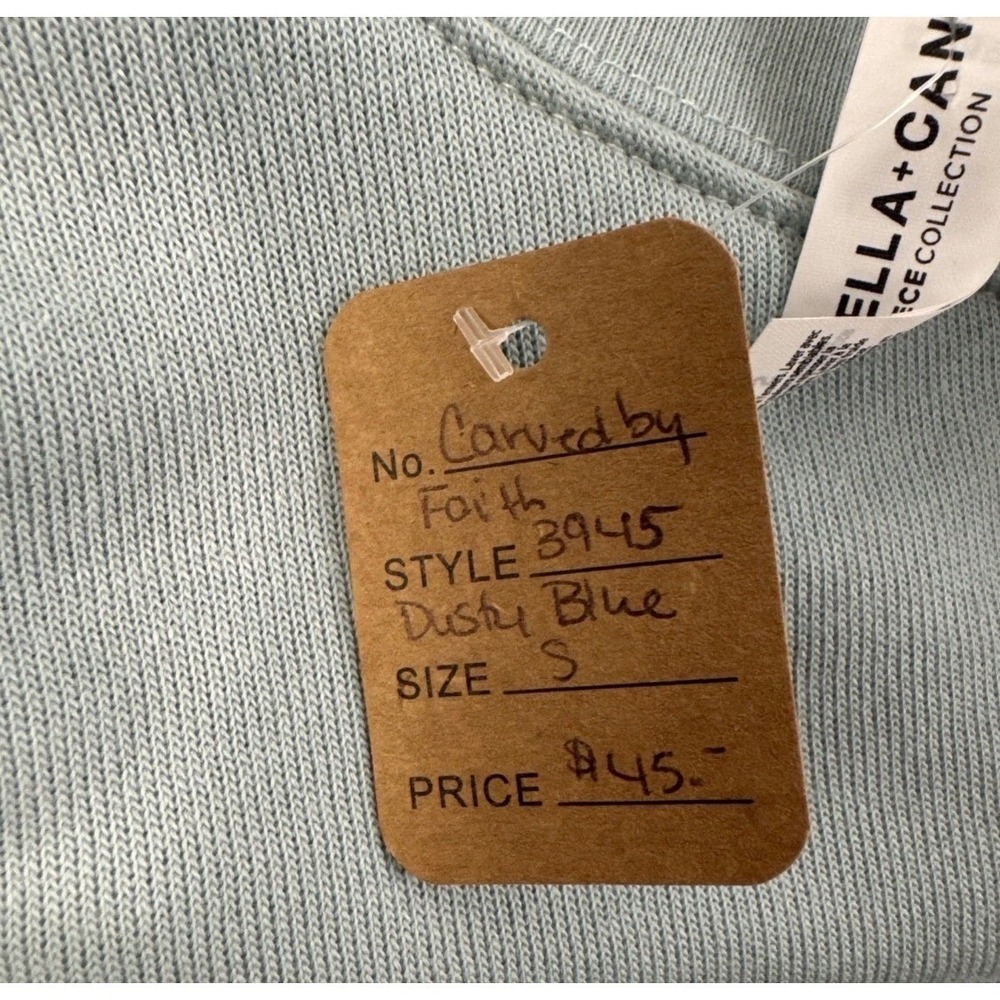 Bow-Kae Designs Sweatshirt Women S Blue Carved by Faith Pumpkin Christian Fleece - Picture 9 of 13